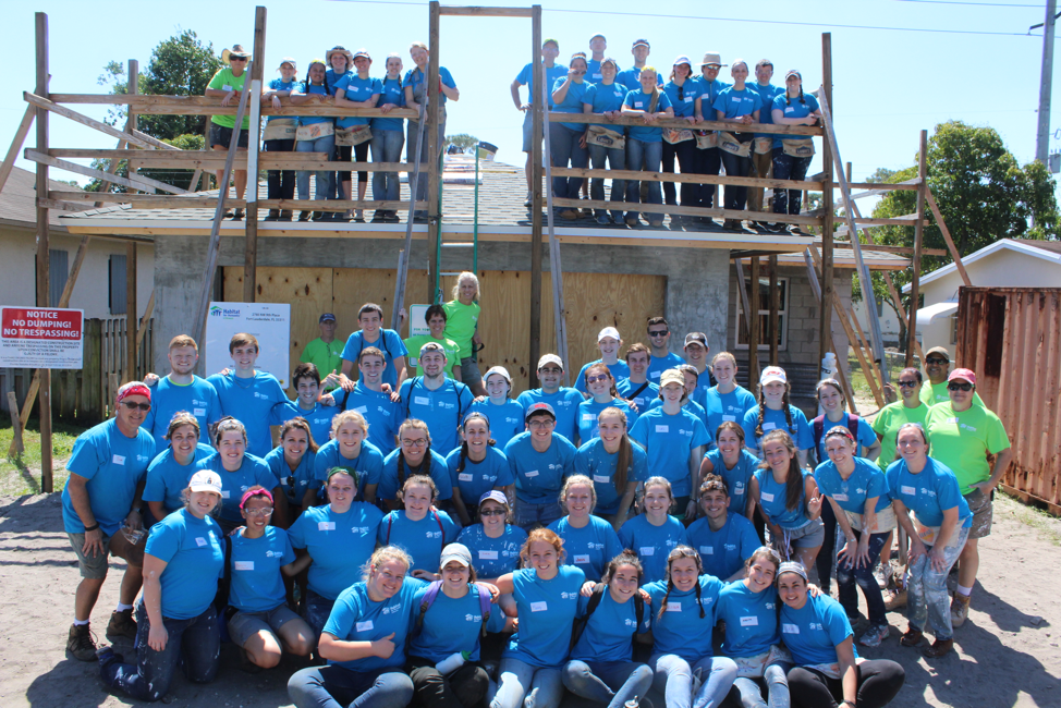 Habitat Brroward Collegiate Challenge image_Collegiate Challenge students on build site
