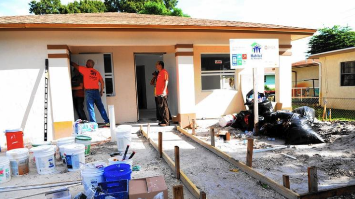 Habitat home under construction