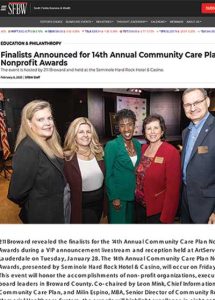 Finalists Announced for 14th Annual Community Care Plan Nonprofit Awards - South Florida Business Journal - February 6, 2025